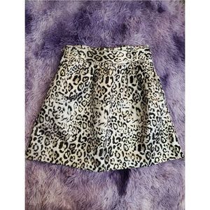 NEW Crown & Ivy Bright Leopard Print Skirt size 6